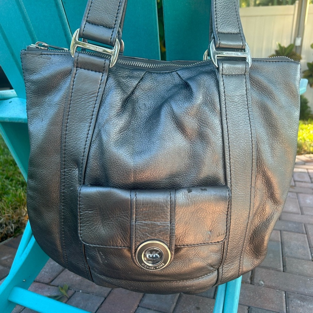 Michael Kors Pewter Gray Tote Purse Handbag